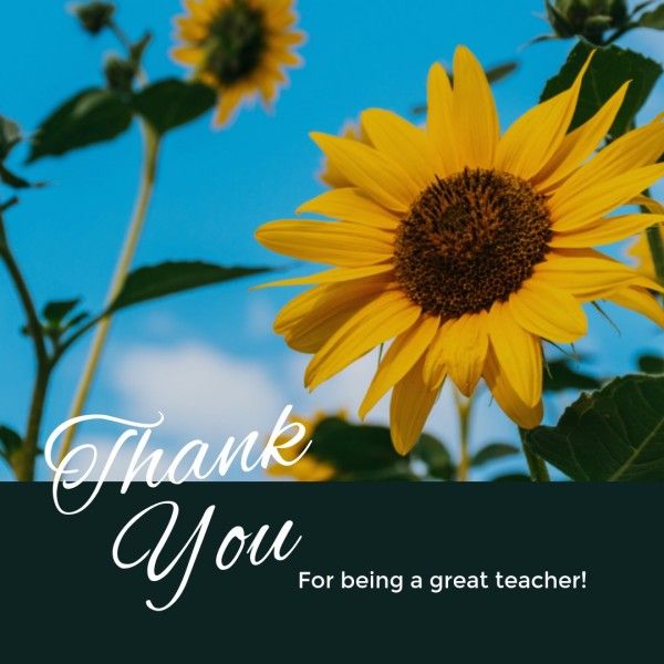 appreciation, teachers, greeting, Modern Teacher's Day Thank You Instagram Post Template