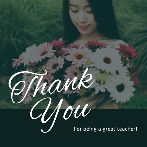 Modern Teacher's Day Thank You Instagram Post