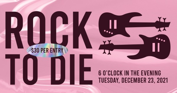 Pink Guitar Rock Music  Facebook Event Cover