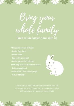 Green Have A Fun Easter Flyer