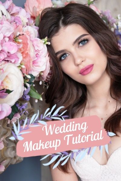 cosmetics, marriage, tips, Wedding Makeup Tutorial Pinterest Post Template