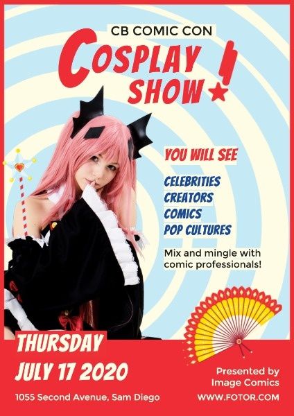 anime, expo, exhibition, Cosplay Show Poster Template