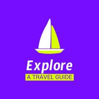紫色探索旅游指南 Logo