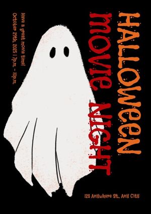 movie night, event, holiday, Halloween Movie Poster Template