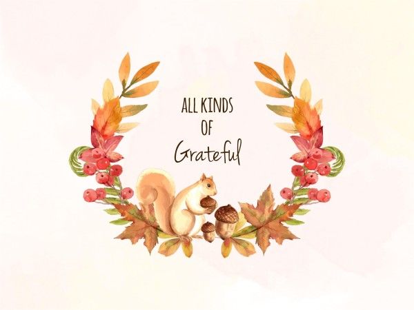 holiday, thank you, autumn, Natural Watercolor Thanksgiving Greeting Card Template