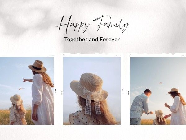 love, travel, holiday, White Photo Frame Family Collage Photo Collage 4:3 Template