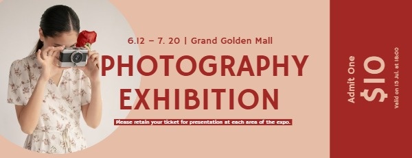 Photography Exhibition Ticket Ticket