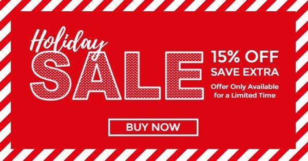 holiday, online sale, e-commerce, Red ChristmasSale Banner Ads Facebook Ad Medium Template