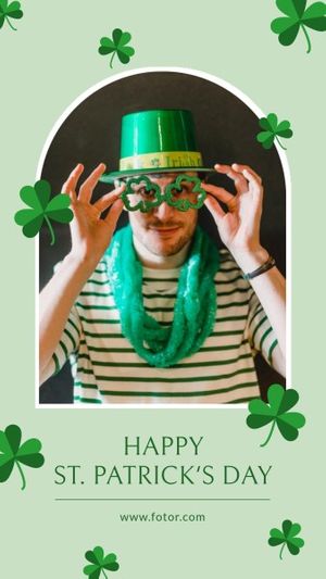 st patricks day, happy st patricks day, st. patrick, Green Hat Saint Patricks Day Instagram Story Template