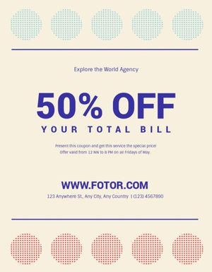 sale, gift certificate, store, Simple Yellow Travel Discount Coupon Template