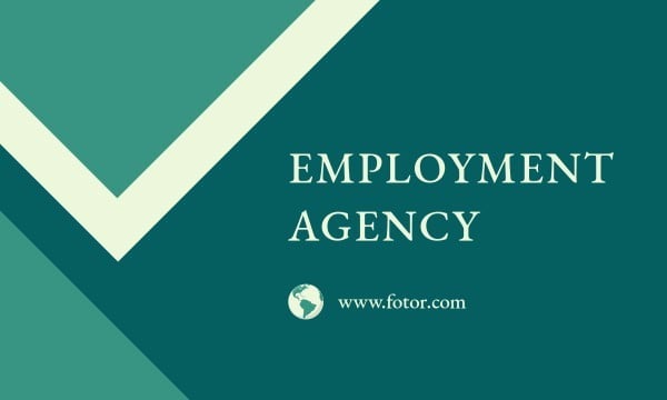 Green Employment Agency Business Card