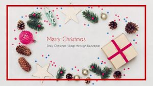 holiday, youtuber, celebration, Present Merry Christmas Youtube Channel Art Template