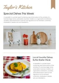 White Special Dishes Newsletter