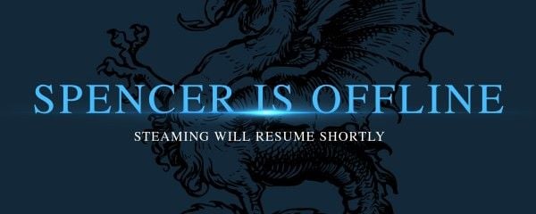 social media, modern, designer, Deep Blue Dragon Game  Twitch Banner Template