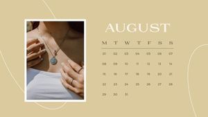 米色珠宝照片日历2022 日历