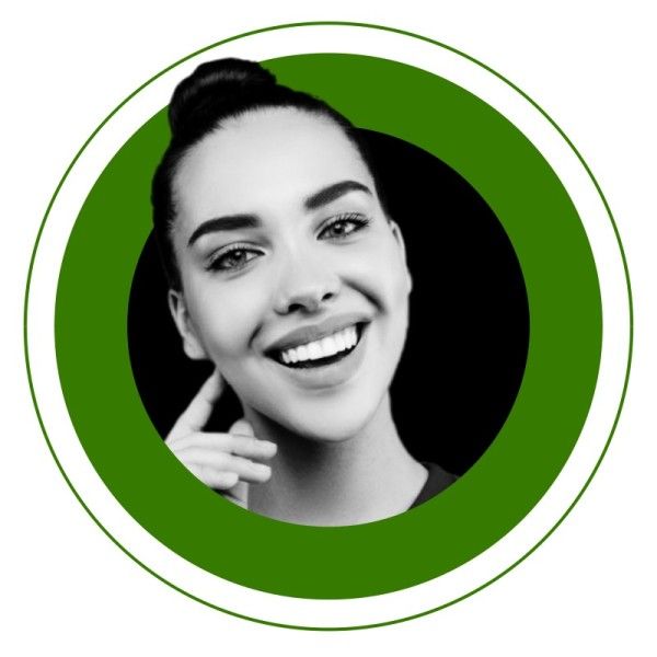 photo, image cutout, circle, Green Black Simple Profile Picture Avatar Template