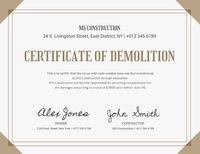 certificate of membership, membership, project, Demolition  Certificate Template