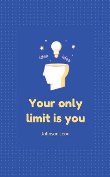 bulb, brain, press, Your Only Limit Is You Book Cover Template