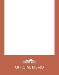 advertisement, business, promotion, Gray Explore Wider Mountain Memo Template