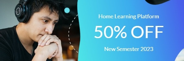 Blue Home Learning Platform E-mail Header Email Header