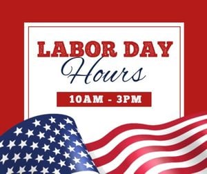 celebrate, time, holiday, Red Labor Day House Facebook Post Template