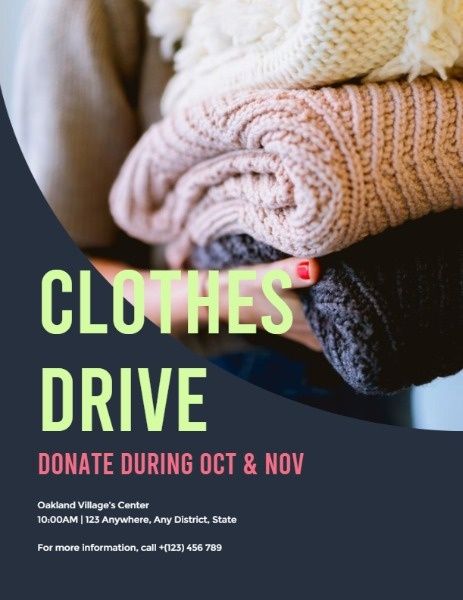 donation, donate, clothes donation, Clothes Drive Program Template
