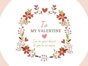 valentines day, valentine day, festival, Floral valentine's day Card Template