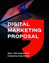 modern, fashion, marketing proposals, Cool Digital Marketing Proposal Template