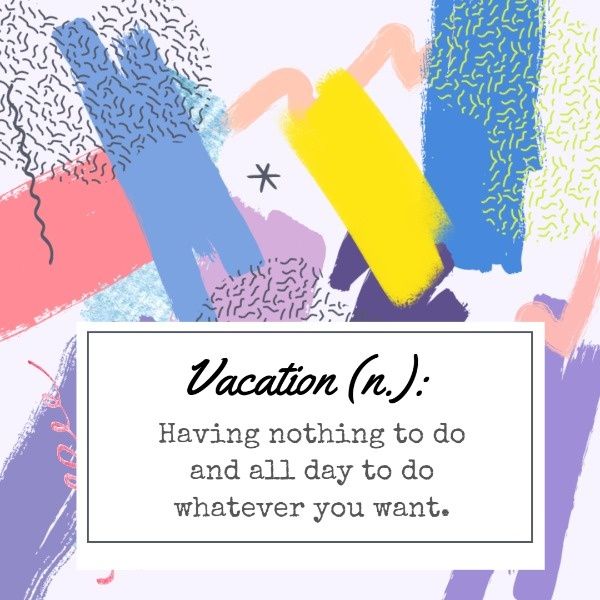 最小限の休暇スローガンの引用 Instagram投稿