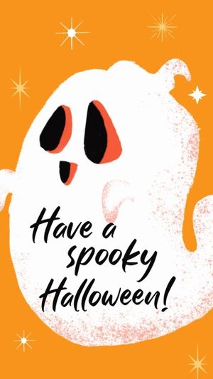 party, horror, fun, Cartoon Cute Spooky Halloween Wish Instagram Story Template