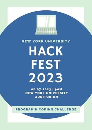 computer, website, program, Hack Fest Poster Template