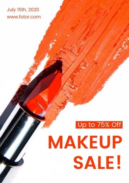 cosmetics, life, lifestyle, Lipstick Makeup Sale Poster Template