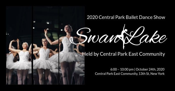 Black  Ballet Dance Show Facebook Event Cover Facebook Event Cover