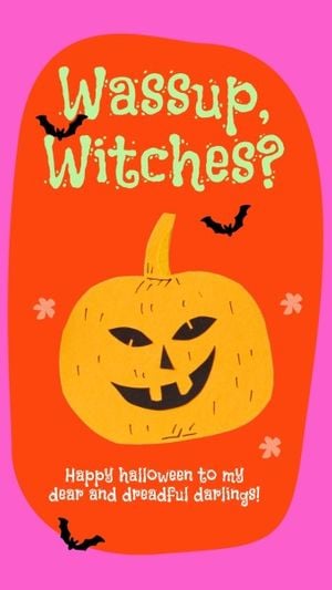 trick or treat, spooky, cartoon, Creepy Happy Halloween Social Media Story Instagram Story Template