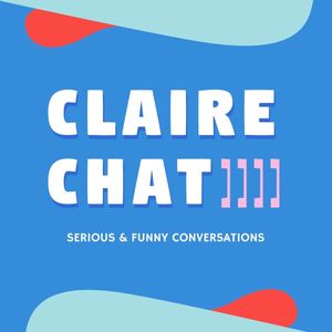 funny, conversations, chat, Blue Serious  Podcast Cover Template