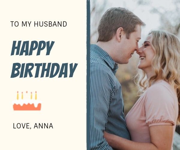 man, happy birthday, life, Love Cake Birthday Card Facebook Post Template