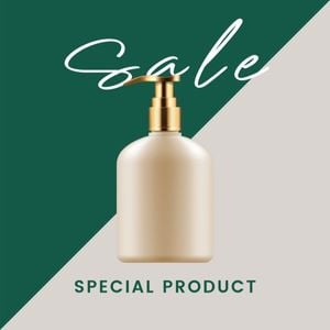 sale, promotion, image cutout, Green And Gray Simple Skincare Product Photo Template