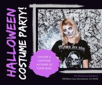 horror, trick or treat, costume, Spooky Halloween Makeup Custome Ideas Facebook Post Template