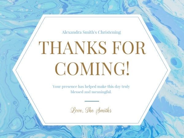 Customizable Blue Thanks For Coming Card Templates Fotor Graphic Designer