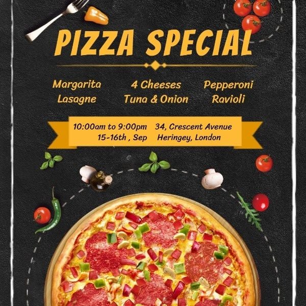 promotion, restaurant, food, Pizza Special Sale Instagram Post Template