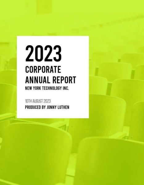 Simple Light Green Corporate Annual Report  Report