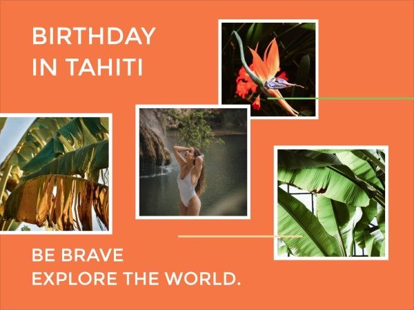 photograph, love, life, Tahiti Photo Collage Photo Collage 4:3 Template