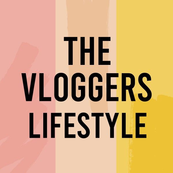 vlog, vloggers, simple, Pink The Volggers Lifestyle Podcast Cover Template