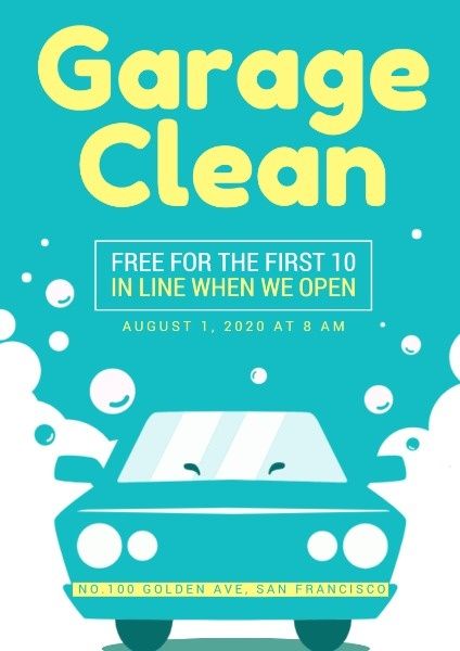 car wash, car, wash, Garage Clean Poster Template