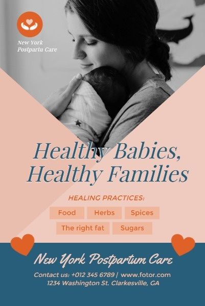 mom, mother, hopsital, Postpartum Center Pinterest Post Template
