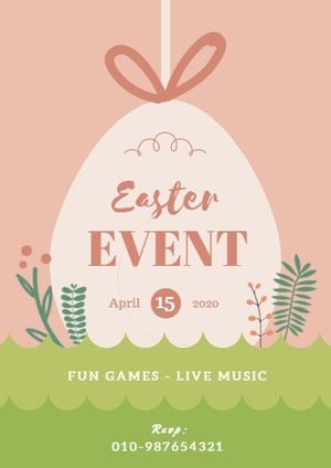 happy easter, festival, holiday, Easter Event April 15 Invitation Template