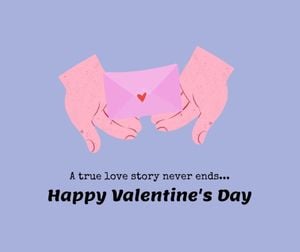 Purple Valentine Facebook Post
