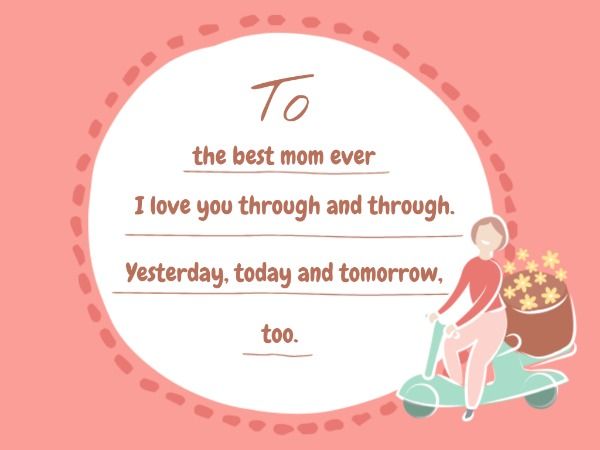 mother's day, mothers day, mother, Thank you mom Card Template