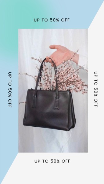 White Bag Sale Discount Announcement Instagram Story