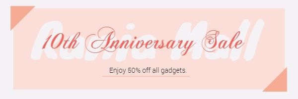 discount, event, selling, Anniversary Sale Email Header Template